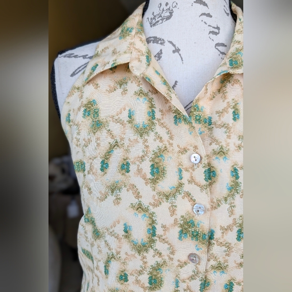 NWOT TOMMY BAHAMA Slik Halter Floral Shirt Dress Size Medium - Picture 3 of 11
